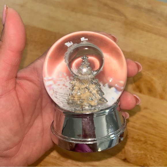 Elegant Silver Holiday Snow Globe - Picture 1 of 2